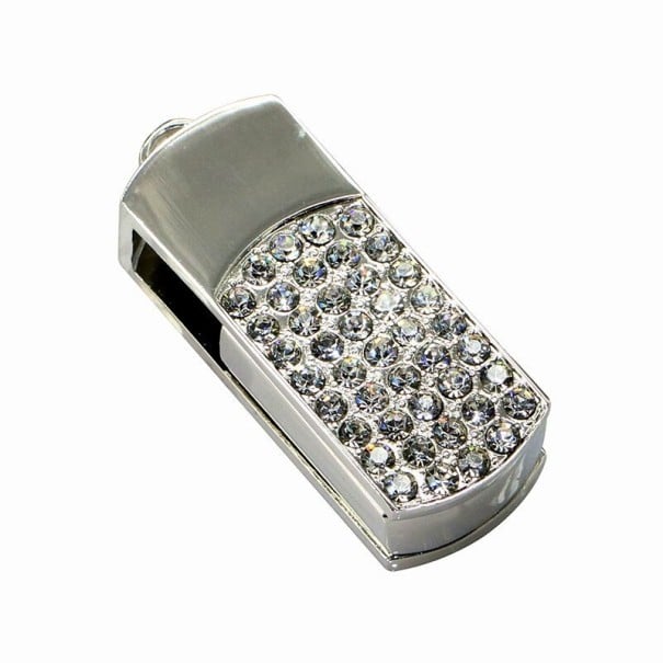 Mini USB flash disk přívěsek bílá 4GB