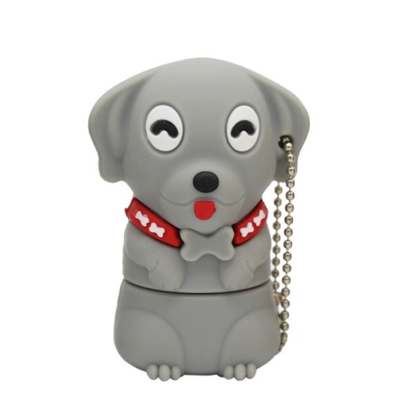 Mini USB-flashdrev hund grå 64GB