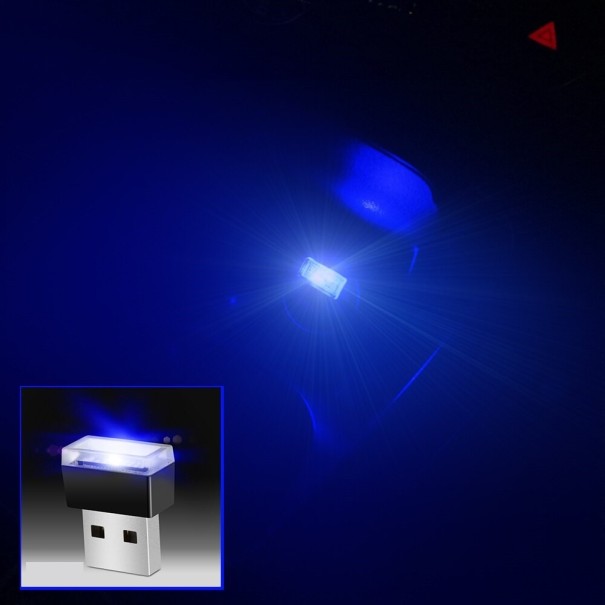 Mini USB-lys blå