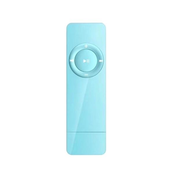 Mini USB MP3 Player with microSD Support up to 16 GB Portable Music Player with USB 2.0 Charging from PC Colourful Compact Design blue