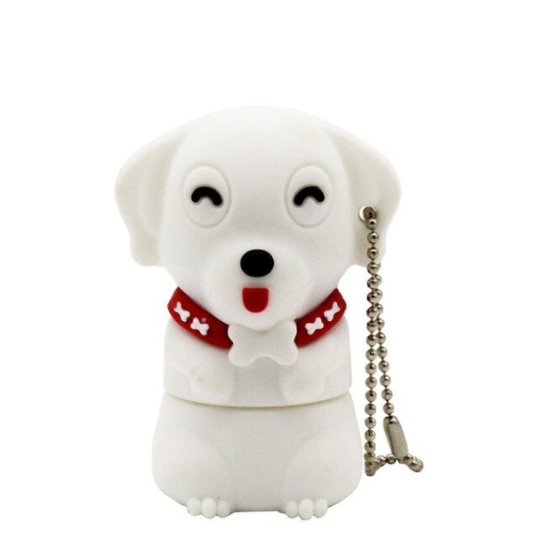 Mini-USB-Stick Hund weiß 4GB