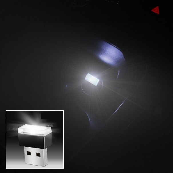 Mini-USB-valo valkoinen