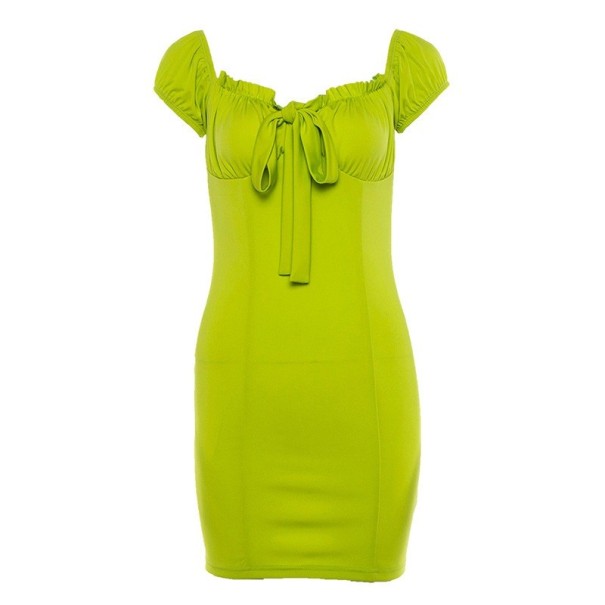 Mini vestido de verano verde XS