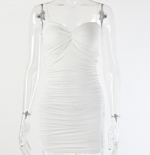 Mini vestido sexy blanco S