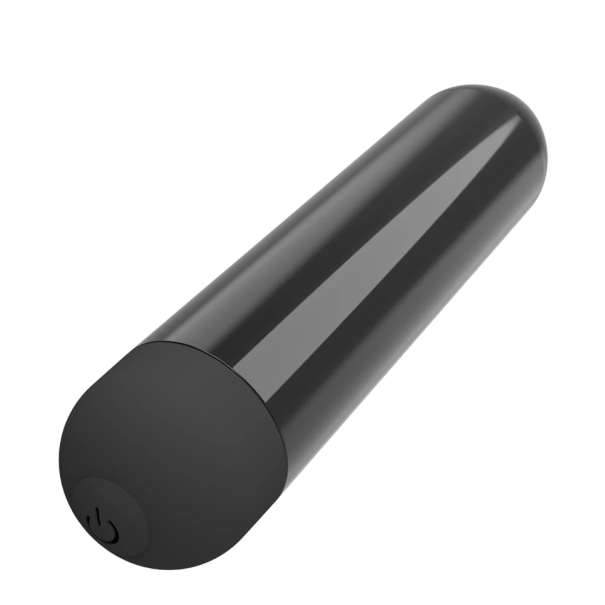 Mini vibrador em forma de cápsula de 8,5 x 1,6 cm, embalagem discreta para conforto e privacidade preto