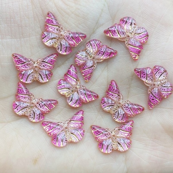 Mini vlinderdecoratie 40 stuks roze