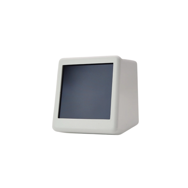 Mini WiFi meteorologická stanice 45 x 35 x 40 mm Přenosný displej teploměr vlhkoměr hodiny budík Stolní digitální meteostanice bytová dekorace bílá