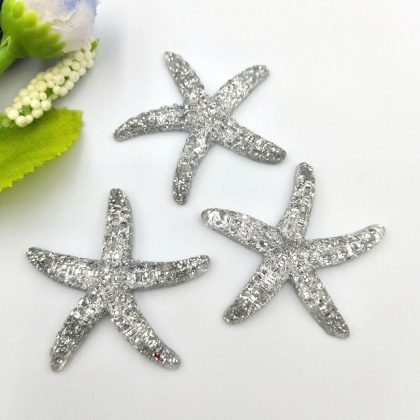 Mini zeester decoratie 10 stuks zilver