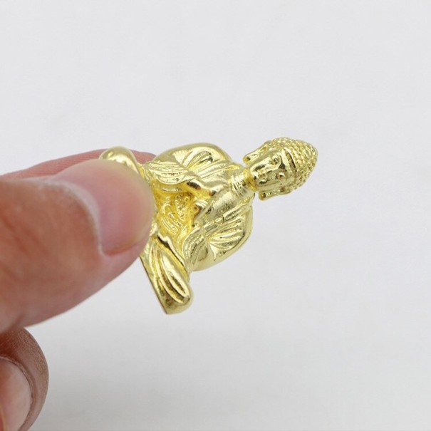 Miniatura decorativa de Buda dourado