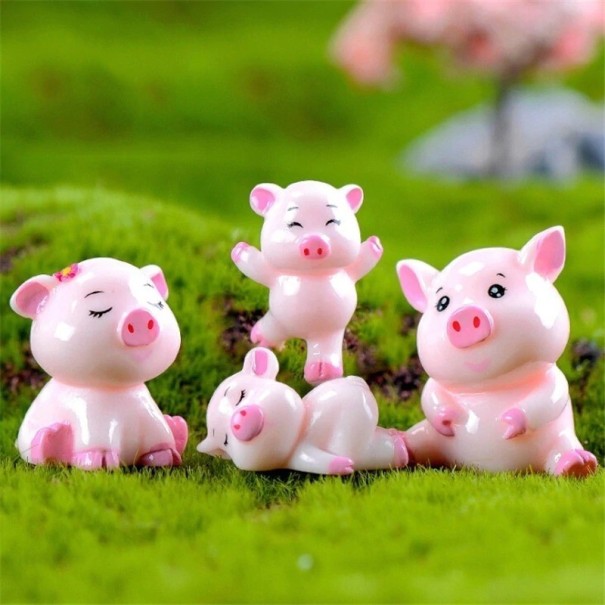 Miniaturas decorativas de porquinhos 4 pcs 1