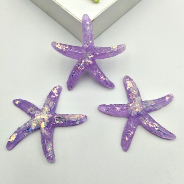 Miniaturas decorativas estrela do mar 10 unid roxo