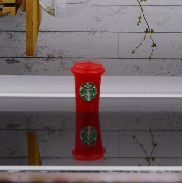 Miniature decorative cups 10 pcs rosso