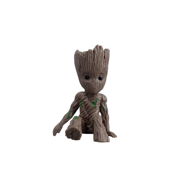 Miniatúrna zberateľská figúrka Groot 6 x 4,5 cm Filmová postavička Malý kvetináč Dekorácia na stôl Darček pre fanúšikov Zberateľský kúsok tmavo hnedá