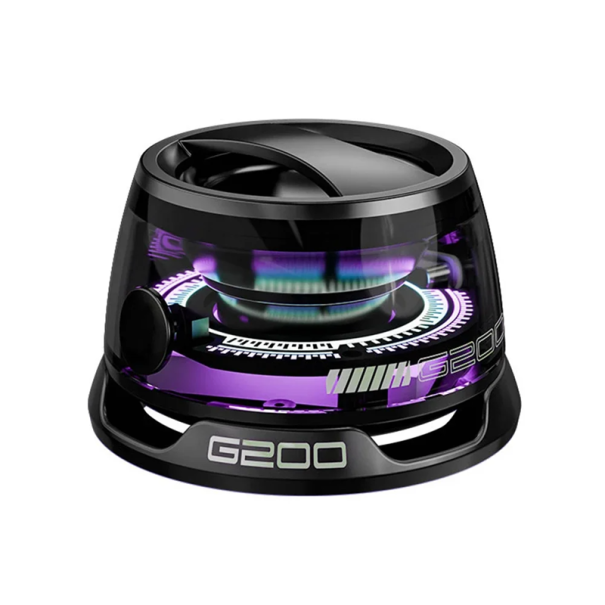 Miniaturowy głośnik Bluetooth 1200mAh Oświetlenie RGB Magnetyczny głośnik bezprzewodowy 3W BT5.3 Przenośny dźwięk stereo Kompatybilny z silikonowym spodem czarny
