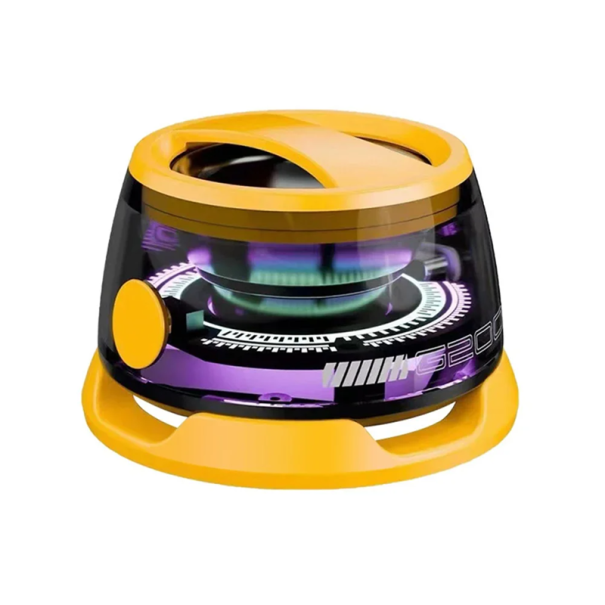 Miniaturowy głośnik Bluetooth 1200mAh Oświetlenie RGB Magnetyczny głośnik bezprzewodowy 3W BT5.3 Przenośny dźwięk stereo Kompatybilny z silikonowym spodem żółty