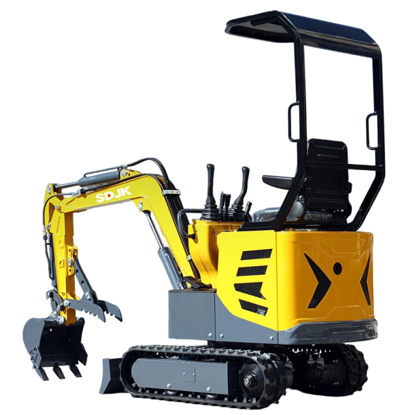 Miniexcavator 1t JKW-10 Ton excavator cu accesorii Mașină agricolă Excavator JKW-10 cu accesorii galben