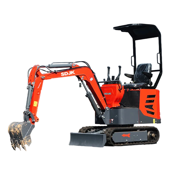 Miniexcavator 1t JKW-10 Ton excavator cu accesorii Mașină agricolă Excavator JKW-10 cu accesorii roșu