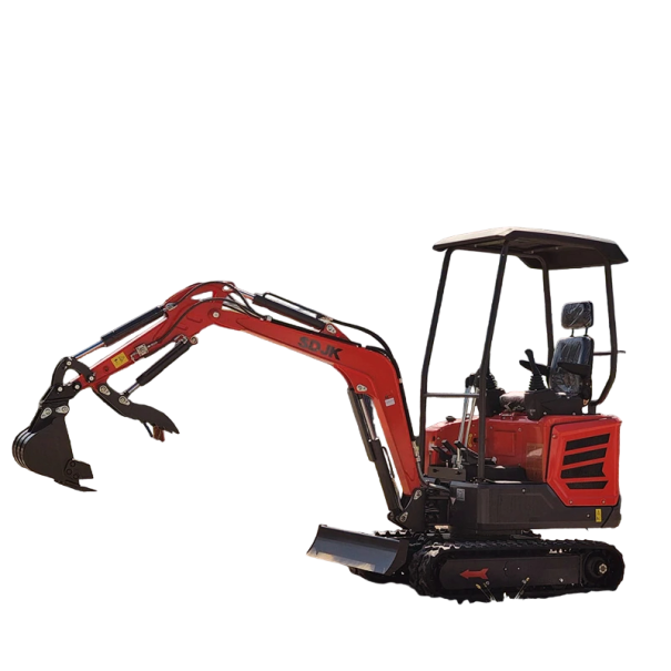 Miniexcavator hidraulic 1.8t JKW-18 Excavator cu accesorii Miniexcavator hidraulic roșu