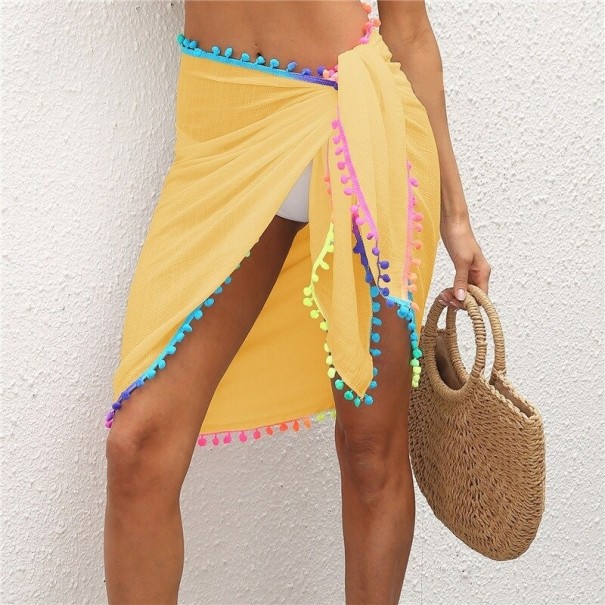 Minifalda cruzada para mujer P681 amarillo