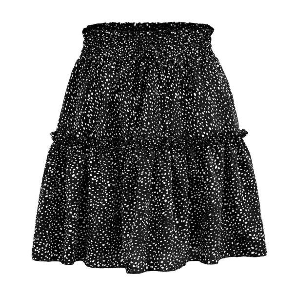 Minifalda de lunares para mujer A1156 negro M