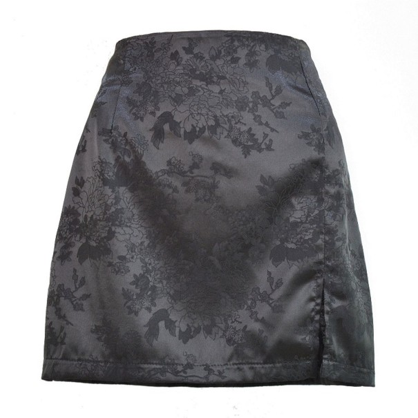 Minifalda de mujer con estampado gris oscuro M