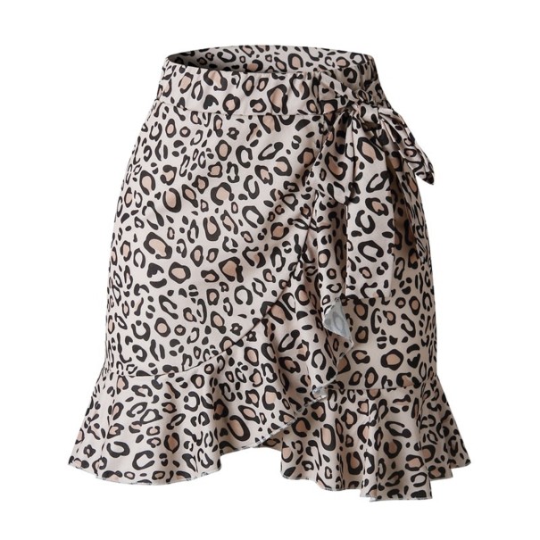 Minifalda de mujer con lazos marrón XS Minifalda de mujer con lazos marrón XS