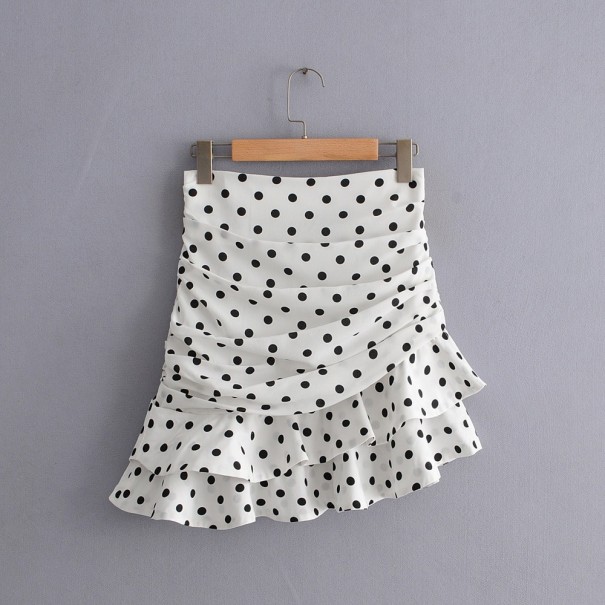 Minifalda de mujer con pliegues blanco M