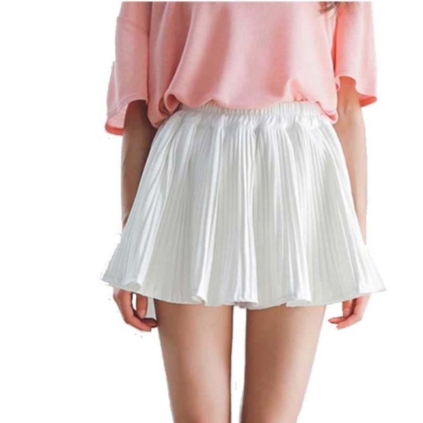 Minifalda plisada de mujer blanco M