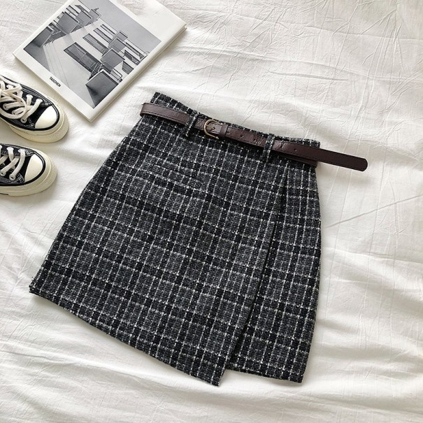 Minifalda vintage de mujer negro M