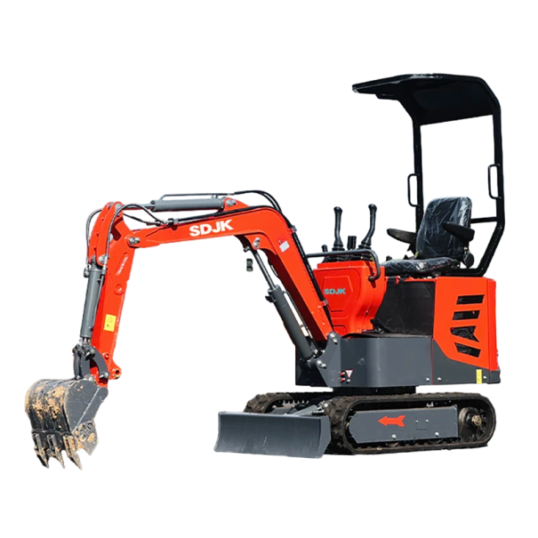Minigrävare 1t JKW-10 Ton grävmaskin med tillbehör Lantbruksmaskin JKW-10 grävmaskin med tillbehör röd