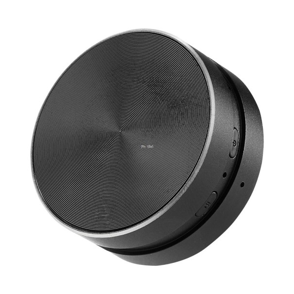 Minihögtalare 40 x 25 mm Ljudöverföring på träglaslåda Bluetooth FM-mikrofon färgval svart silver röd svart