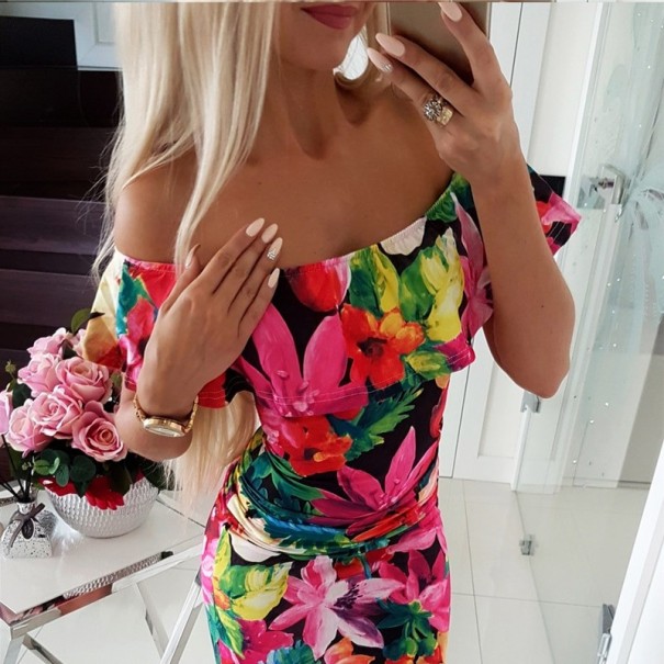 Miniklänning med blommor A2761