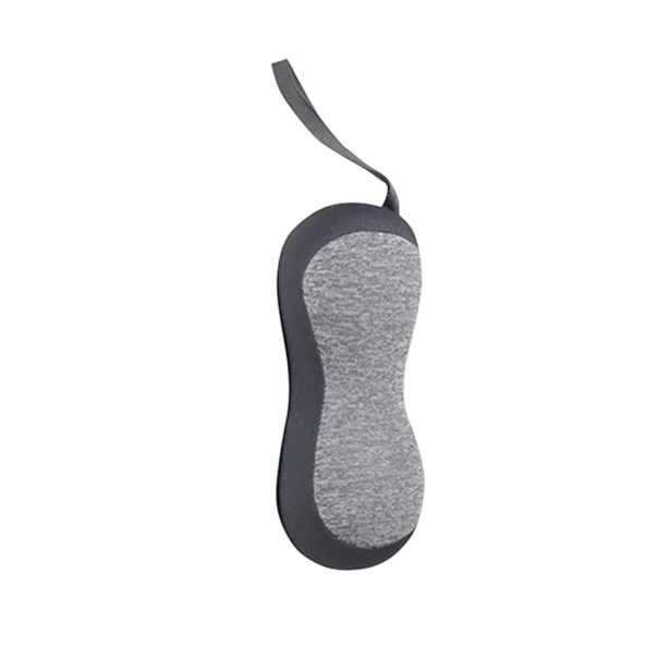 Minikokoinen matkaniskatyyny 19 x 11 cm Ergonominen pehmeä matkatyyny Mukava autoihin, lentokoneisiin, juniin Niskatuki tummanharmaa