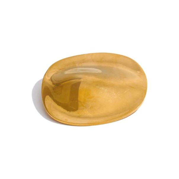 Minimalista nagy ovális bross kb. 4,7 × 4,6 cm rozsdamentes acél ruházati kiegészítő hajtókára hátizsák ékszer arany