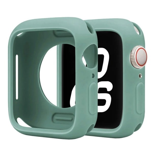 Minimalistické pouzdro rámečku pro Apple Watch 46 mm Series 11 10 Měkký silikonový nárazník ochranný kryt iWatch odolný obal příslušenství zelená