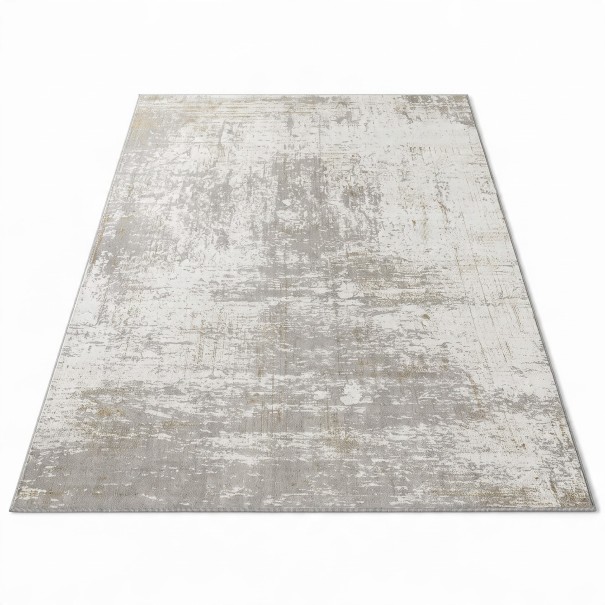 Minimalistisk tæppe Moderne abstrakt mønster Rektangulær 160 x 100 cm Polyester Melange grå med meleret effekt 1