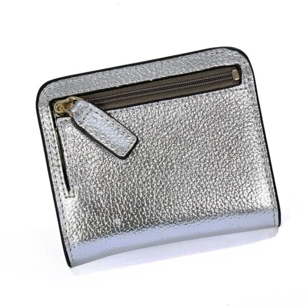 Miniplånbok i läder för kvinnor M266 silver