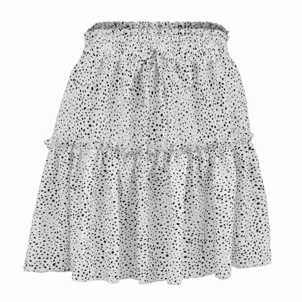 Minirok met stippen voor dames A1156 wit M