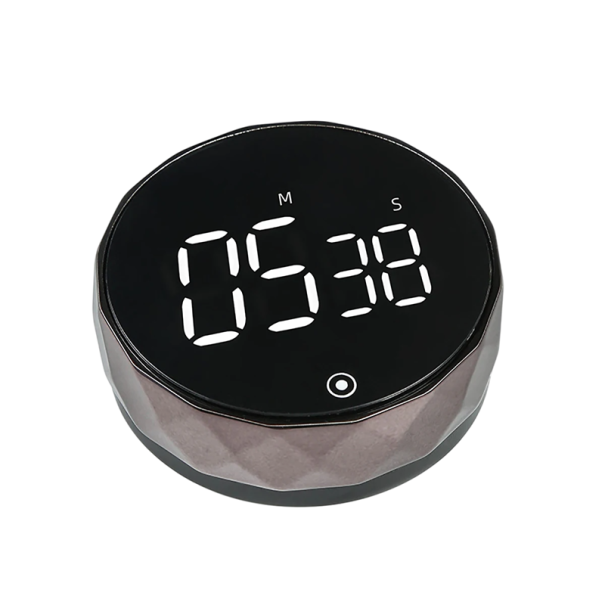 Minutadores de cozinha digitais com display LED Temporizador visual com íman Interruptor de tempo para cozinhar, assar, treinar Lembrete de tempo preto