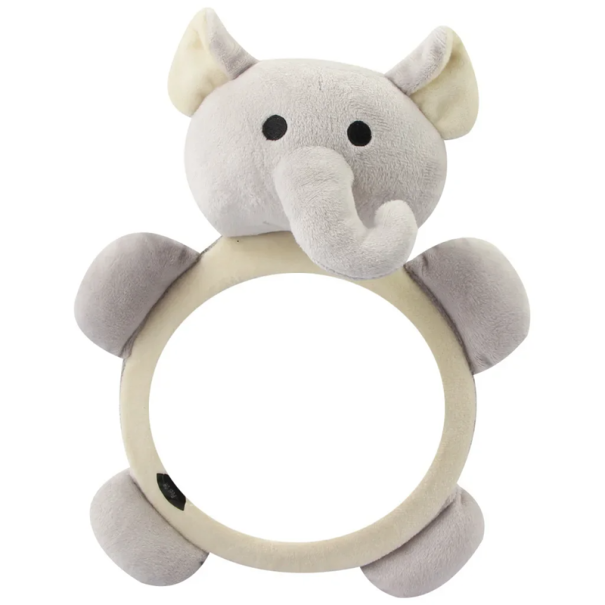 Miroir de sécurité pour enfants dans la voiture 28x21 cm en forme d'éléphant Incassable Grand angle de vue Miroir pour appuie-tête Siège auto Miroir de rétrovision 1