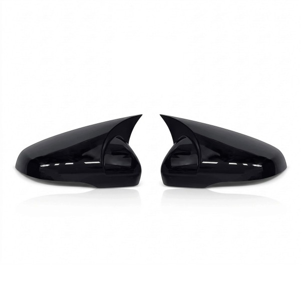 Mirror Covers 2 pcs, Adhesive Side Mirror Covers in Corner Shape, ABS Plastic, Glossy Black, for Volkswagen Golf 6 MK6 Hatchback 1