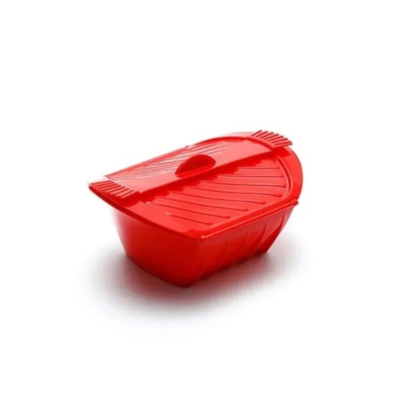 Miska do gotowania na parze silikonowa 19 x 15 x 9 cm Naczynie kuchenne do gotowania na parze Zdrowe gotowanie w mikrofalówce lub garnku Silikon 1
