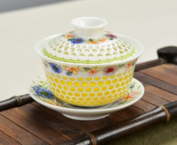 Miska na čaj gaiwan s ornamenty 4