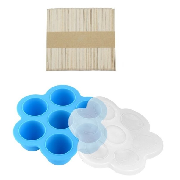 Miska per snack per bambini con stecchini 50 pz blu