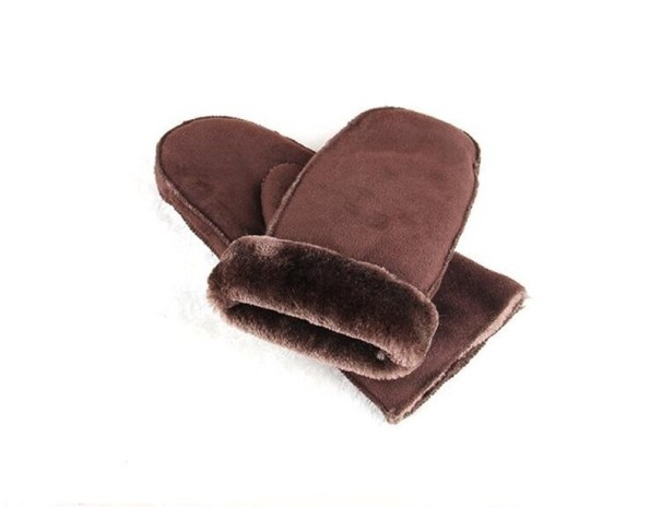 Mitones de invierno para hombre marrón