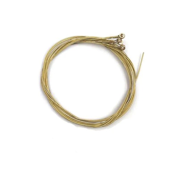 Miwayer 6er Saitensatz für Akustikgitarre Neutrale Farben Hochwertige Metallsaiten für einen scharfen Ton Lange Lebensdauer Ersatzset für Gitarristen golden