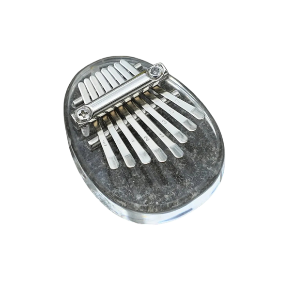 Miwayer 8 teclas Mini Kalimba Instrumento musical acrílico coração transparente gota cristal piano de polegar acústico 7x5 cm 1