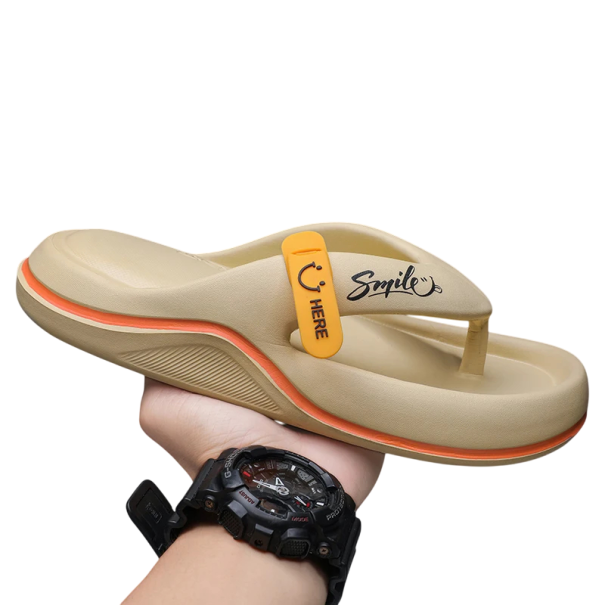 Mjuka flipflops med hög plattform för män Halkfria sommartofflor Bekväma hem- och utomhusskor Andasskor för män