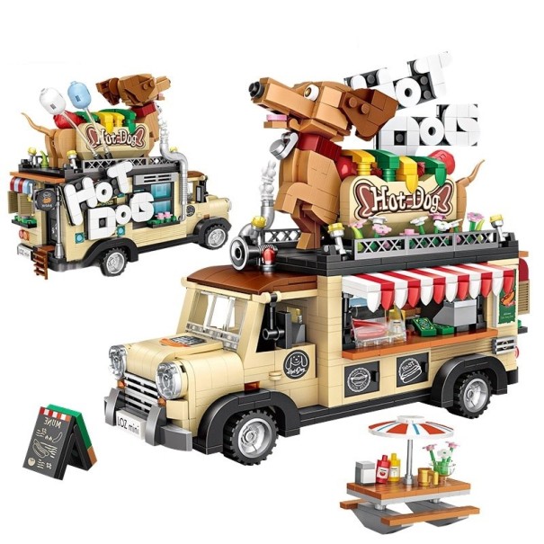 Mobile Hot Dog Stand Construction Set 1