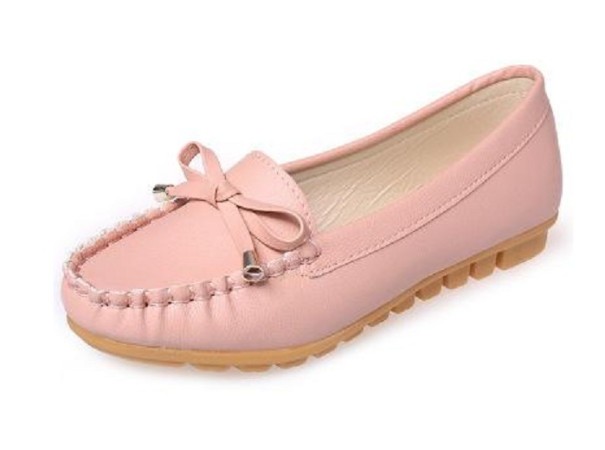Mocasines de mujer con lazo rosa 40